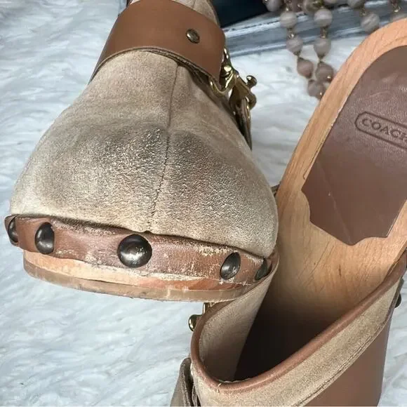 CoachFelicia Wooden MuleSize 8